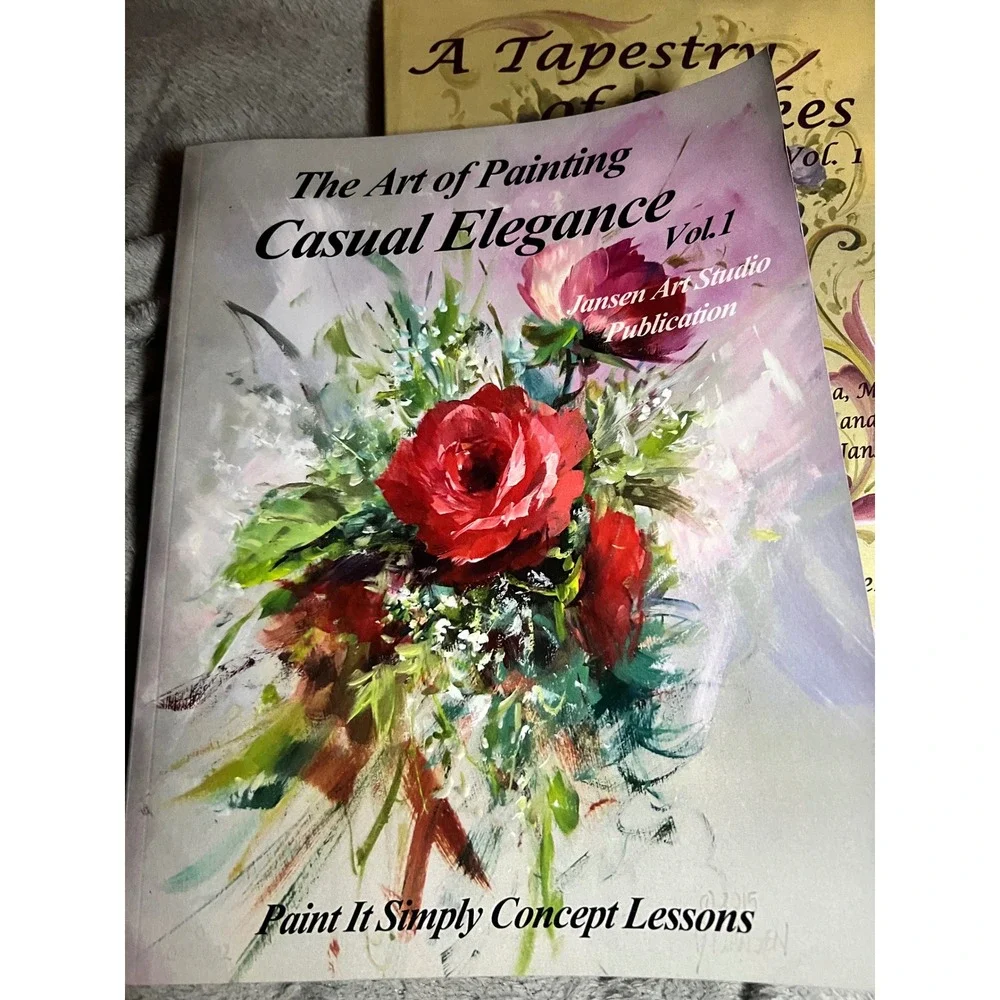 Jansen Art Studio Casual Elegance & A Tapestry of Strokes Vol. 1 Books w/ 2 Dvd